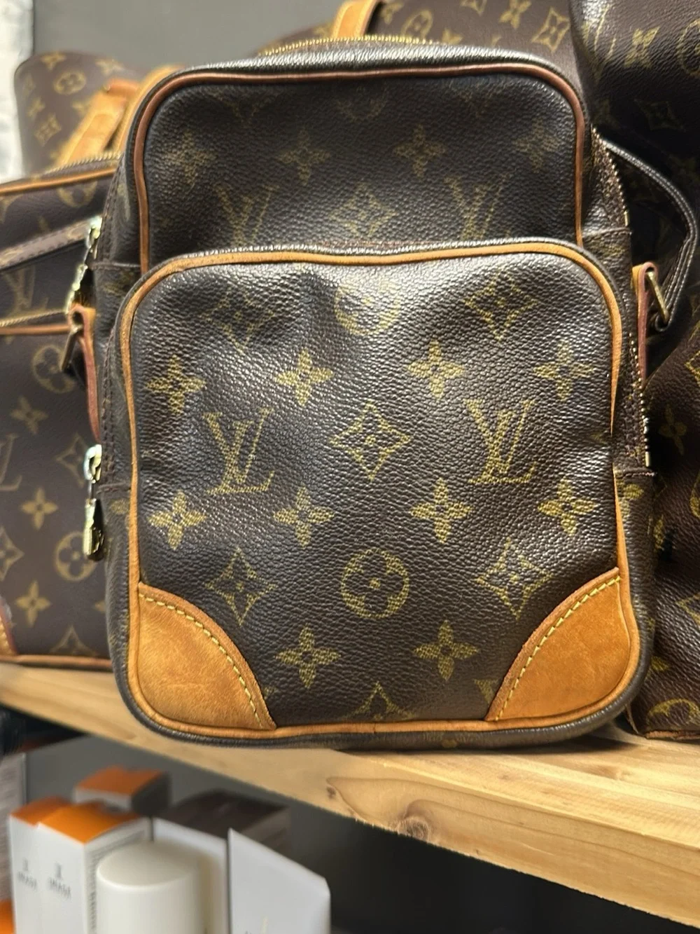 Louis Vuitton Monogram Canvas Amazone in Brown with Tan Accents